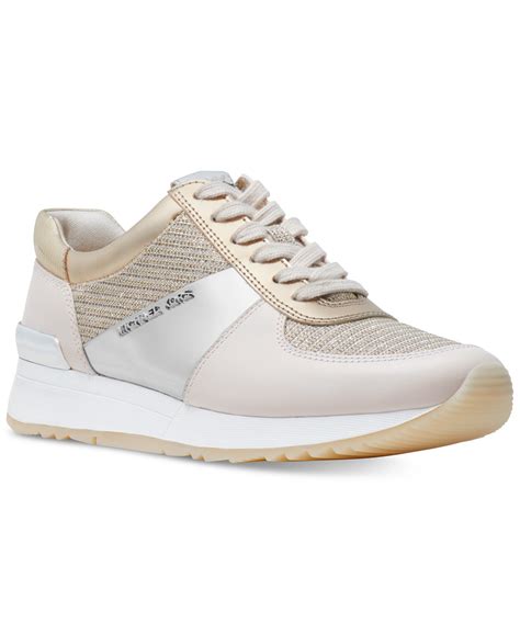 michael kors white and gold runners|Michael Kors gold sneakers sale.